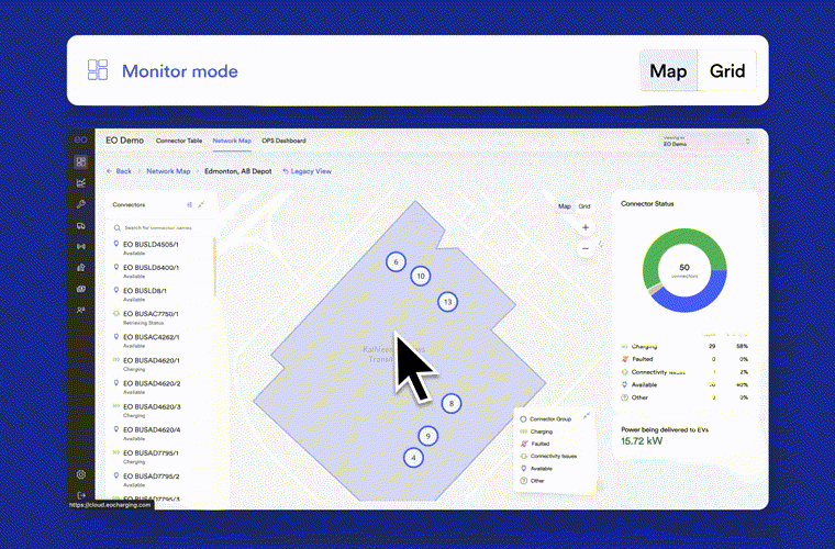 Animated gif showing the EO cloud software in action